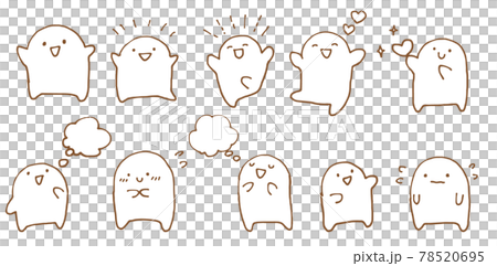 簡單可愛的生物手繪塗鴉 78520695