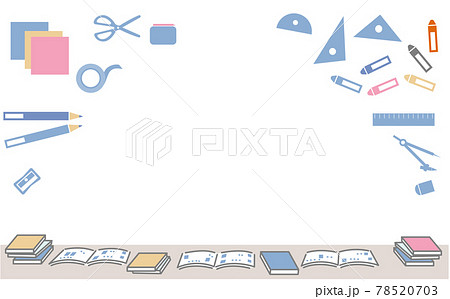 勉強会 文房具 背景素材のイラスト素材