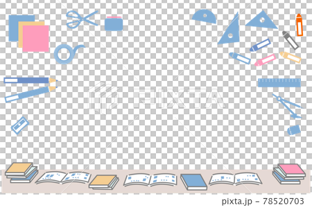 勉強会 文房具 背景素材のイラスト素材