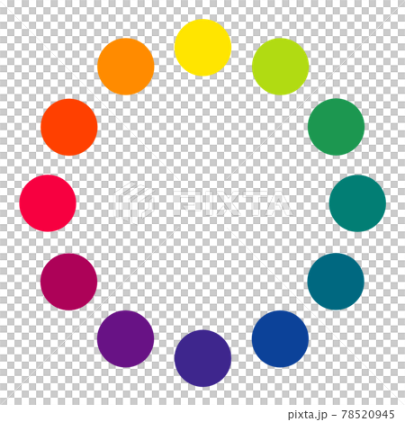 12色の基本カラー色環イラスト 78520945