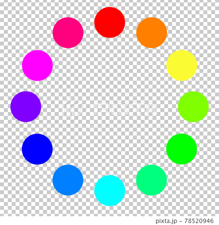12色の基本カラー色環イラスト 12色の基本カラー色環イラスト 78520946