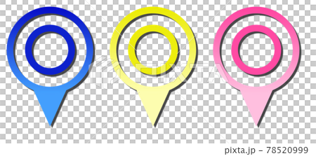 Illustrations of different types of markers to indicate locations to use as landmarks 78520999