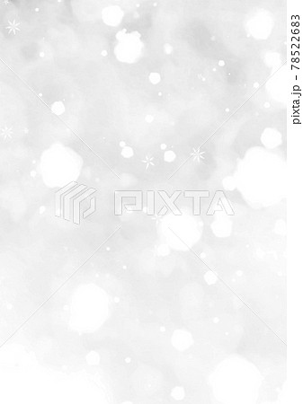 幻想的なふわふわ雪の背景 白のイラスト素材