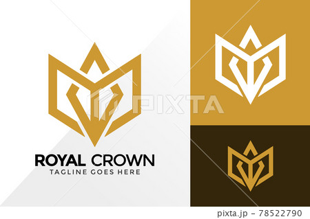 Royal Crown Logo Design, Brand Identity Logos Designs Vector Illustration Template 78522790