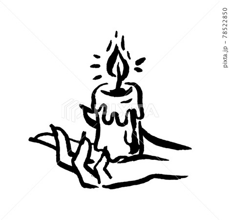 Mystical witch occult spiritual candle hand drawn illustration Mystical witch occult spiritual candle hand drawn illustration 78522850