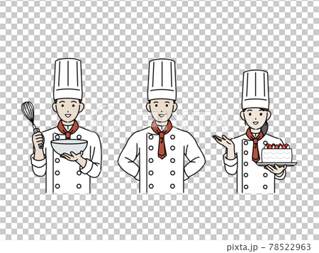 Chef cook pastry chef men and women illustration material Chef cook pastry chef men and women illustration material 78522963