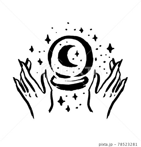 Mysticism witchcraft occult hand drawn illustration set Mysticism witchcraft occult hand drawn illustration set 78523281