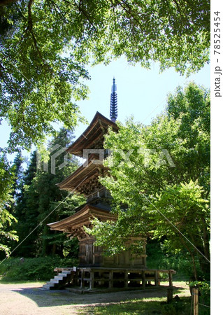 法用寺の三重の塔(福島県・会津美里町) 法用寺の三重の塔(福島県・会津美里町) 78525454