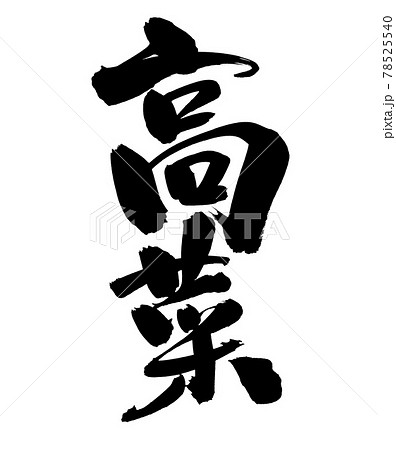 筆文字素材の手書きの【高菜】　墨で書いたタカナのイラスト 78525540