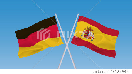 ドイツとスペインの国旗 78525942