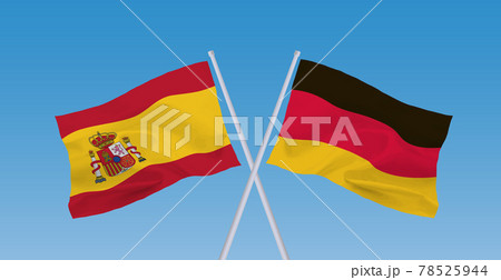 ドイツとスペインの国旗 78525944