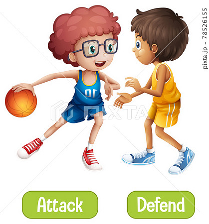 Opposite words with attack and defend Opposite words with attack and defend 78526155