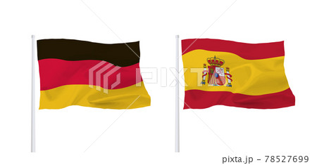 ドイツとスペインの国旗 78527699