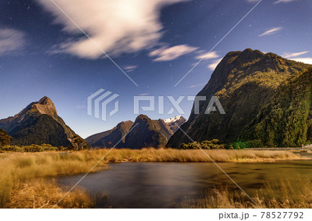 Scenic Night of Milford Sound, New Zealand Scenic Night of Milford Sound, New Zealand 78527792