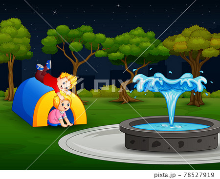 Happy children playing in the playground 78527919