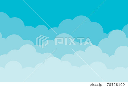 Cloud cartoon with blue sky background landscape vector 78528100