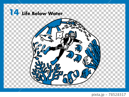 讓我們一起保護海洋的豐富性—海洋資源插畫 78528317