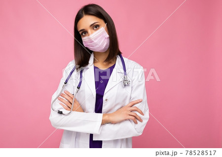 Covid19, coronavirus, healthcare and doctors concept. Portrait of professional confident young Covid19, coronavirus, healthcare and doctors concept. Portrait of professional confident young 78528517