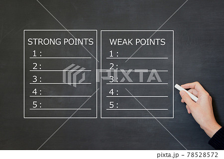 自己分析を行う人物の手元 78528572