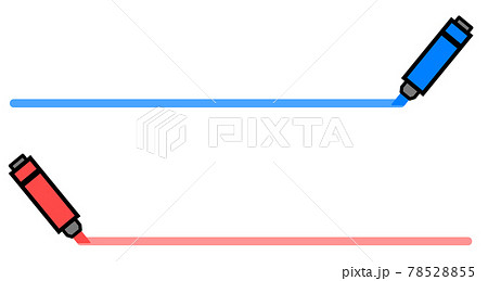 蛍光ペンで目立つように下線を書くイラストのイラスト素材 蛍光ペンで目立つように下線を書くイラストのイラスト素材
