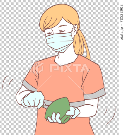 印象を練る歯科衛生士(シンプルカラー) 印象を練る歯科衛生士(シンプルカラー) 78528908