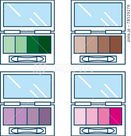 アイシャドウ四色セット1のイラスト素材