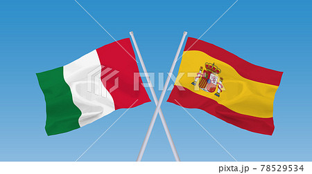 イタリアとスペインの国旗