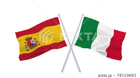 イタリアとスペインの国旗