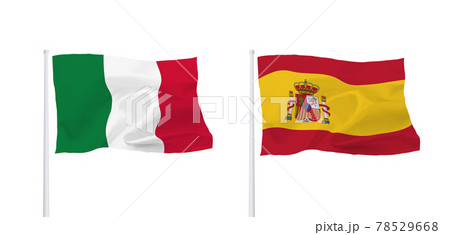 イタリアとスペインの国旗 78529668