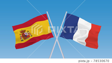 フランスとスペインの国旗