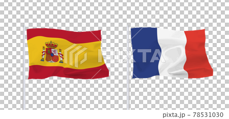 フランスとスペインの国旗 78531030