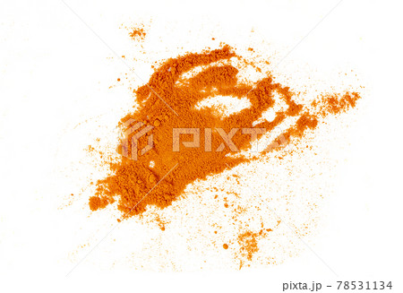 Dry turmeric powder or curcuma longa linn isolated on white background. Dry turmeric powder or curcuma longa linn isolated on white background. 78531134