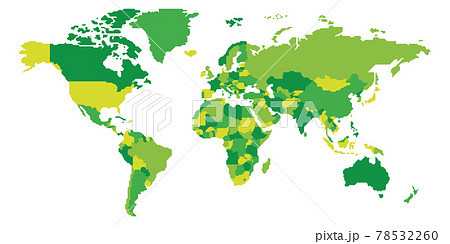 Simplified smooth border World map Simplified smooth border World map 78532260