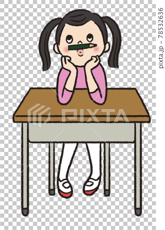 ほおずえをつく子ども ほおずえをつく子ども 78532636
