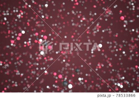 Molecule of Sodium hydrogen carbonate. Molecular model, conceptual 3d rendering 78533866