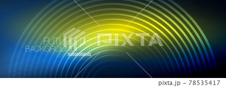 Dark abstract background with glowing neon circles. Trendy layout template for business or technology presentation, internet poster or web brochure cover, wallpaper Dark abstract background with glowing neon circles. Trendy layout template for business or technology presentation, internet poster or web brochure cover, wallpaper 78535417