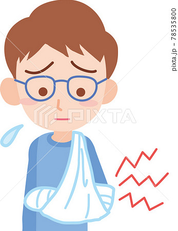 腕を怪我した男性 78535800