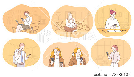 Online communication, chatting, dating concept Online communication, chatting, dating concept 78536182