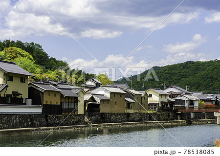 平福 川端風景 兵庫県佐用郡佐用町 平福 川端風景 兵庫県佐用郡佐用町 78538085