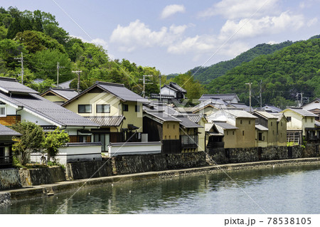 平福　川端風景　兵庫県佐用郡佐用町 78538105