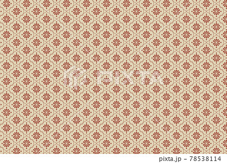 素朴なアジアの模様のベクターイラスト素材とスウォッチ 78538114