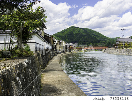 平福 川端風景 兵庫県佐用郡佐用町の写真素材 [78538118] - PIXTA