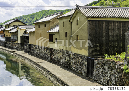 平福 川端風景 兵庫県佐用郡佐用町の写真素材 [78538132] - PIXTA