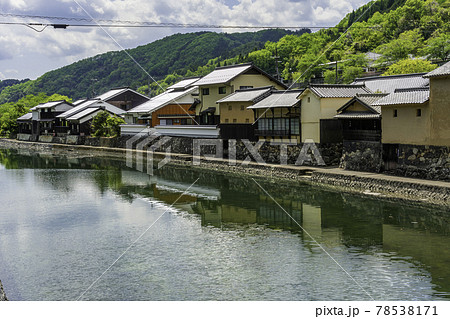 平福 川端風景 兵庫県佐用郡佐用町の写真素材 [78538171] - PIXTA