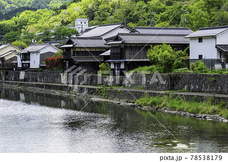 平福 川端風景 兵庫県佐用郡佐用町 平福 川端風景 兵庫県佐用郡佐用町 78538179