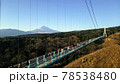 吊り橋から見た富士山 78538480