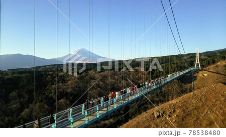 吊り橋から見た富士山 吊り橋から見た富士山 78538480