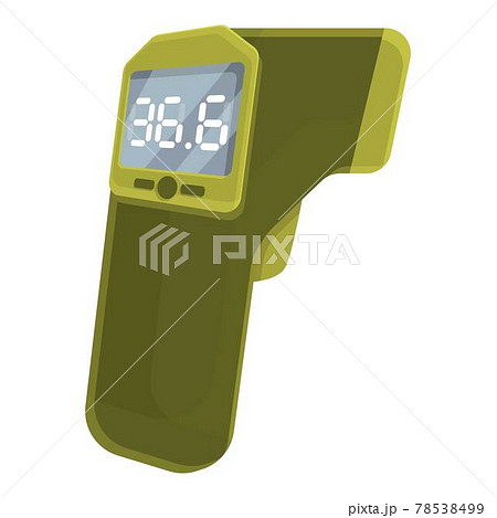 Laser thermometer green icon, cartoon style 78538499