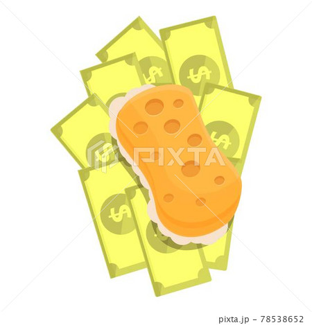 Sponge anti-money laundry icon, cartoon style Sponge anti-money laundry icon, cartoon style 78538652