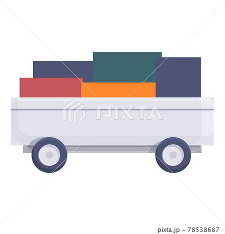 Airport travel bags cart icon, cartoon style Airport travel bags cart icon, cartoon style 78538687
